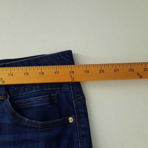 Democracy Ab Technology Dark Wash Raw Hem Ankle Skinny Jeans size 16W - Picture 9 of 14